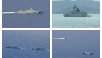 澳方放出中国军舰编队照片,我国防部日前强调:中方行动完全符合国际法
