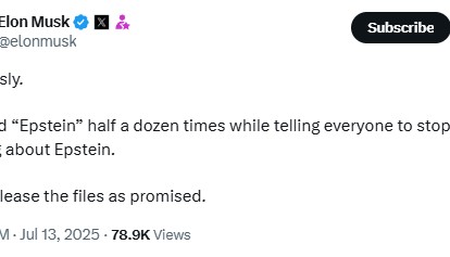 支持者阵营裂痕扩大,特朗普发长文称“无人关心”爱泼斯坦案,马斯克:说了半天,公布得了